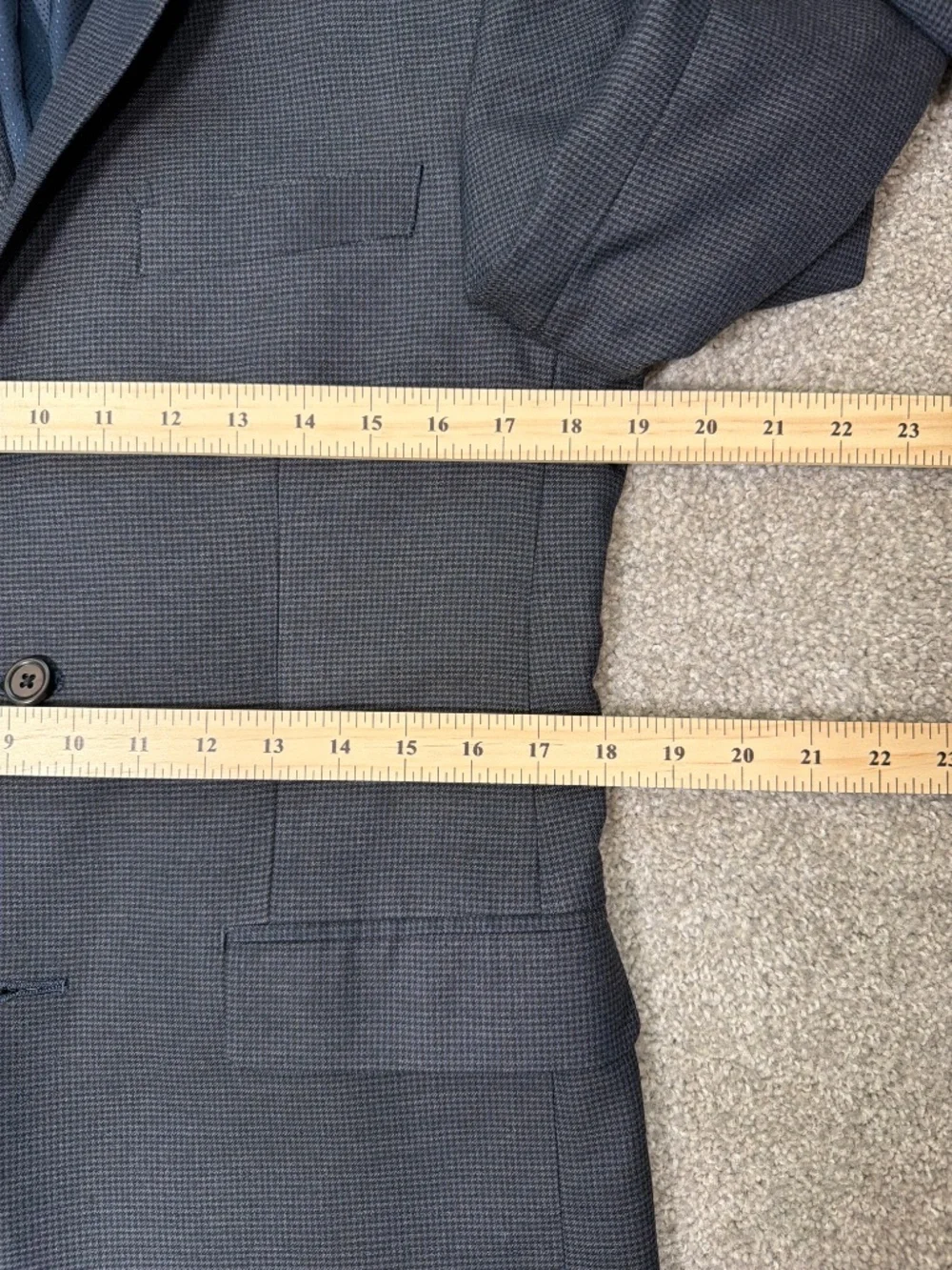 Michael Kors Navy Mini Houndstooth Blazer 36S